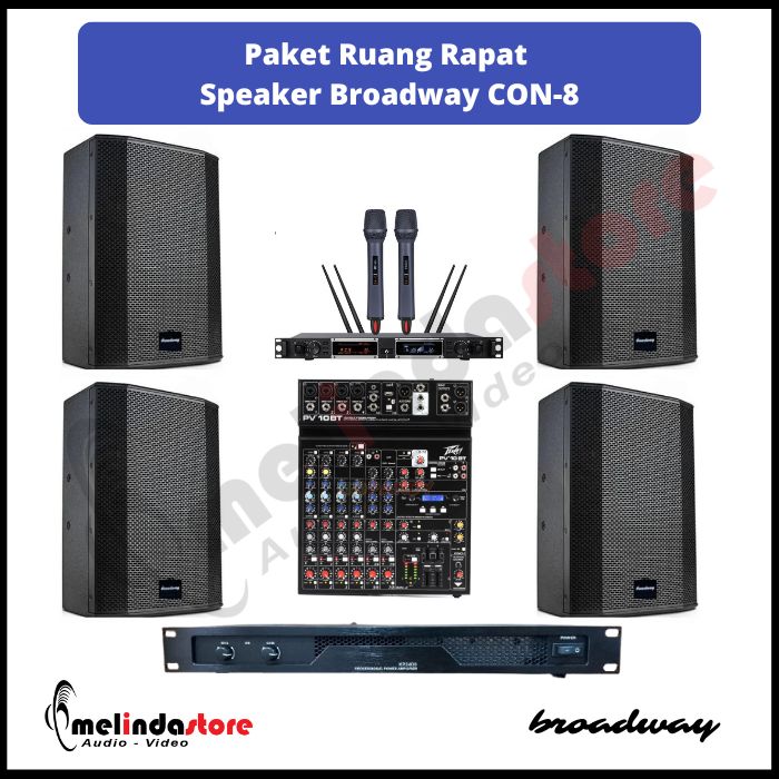 Paket Sound System Ruang Rapat Speaker Broadway CON-8 | 4 Speaker